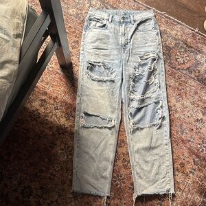 American Eagle Outfitters Dreamy Drape Distressed Denim Jeans